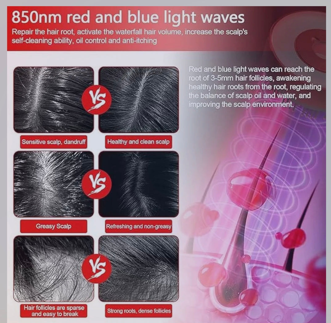 Premium Head Scalp Electric Massager Comb | Scalp Massaging Brush with 2 In 1 Hair Oil Applicator | IPX7 Waterproof,Portable Deep Massager For Hair & Head Relaxation at Home | Shiatsu Massage for Hair Growth/Stress Relax
