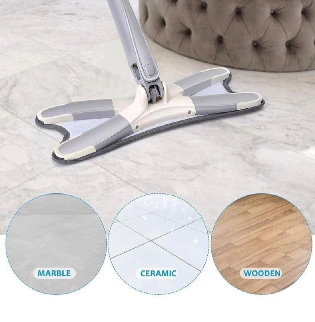 360 Degree Floor Cleaning X Mop Microfiber Washable Pad Reusable Mop Flat X Shape Mop